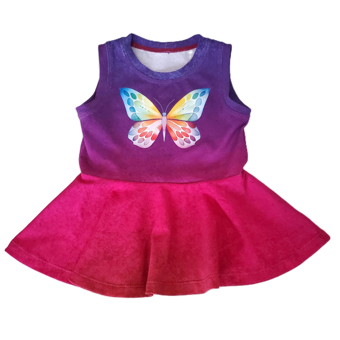 Rainbow Butterfly Peplum Top for Children