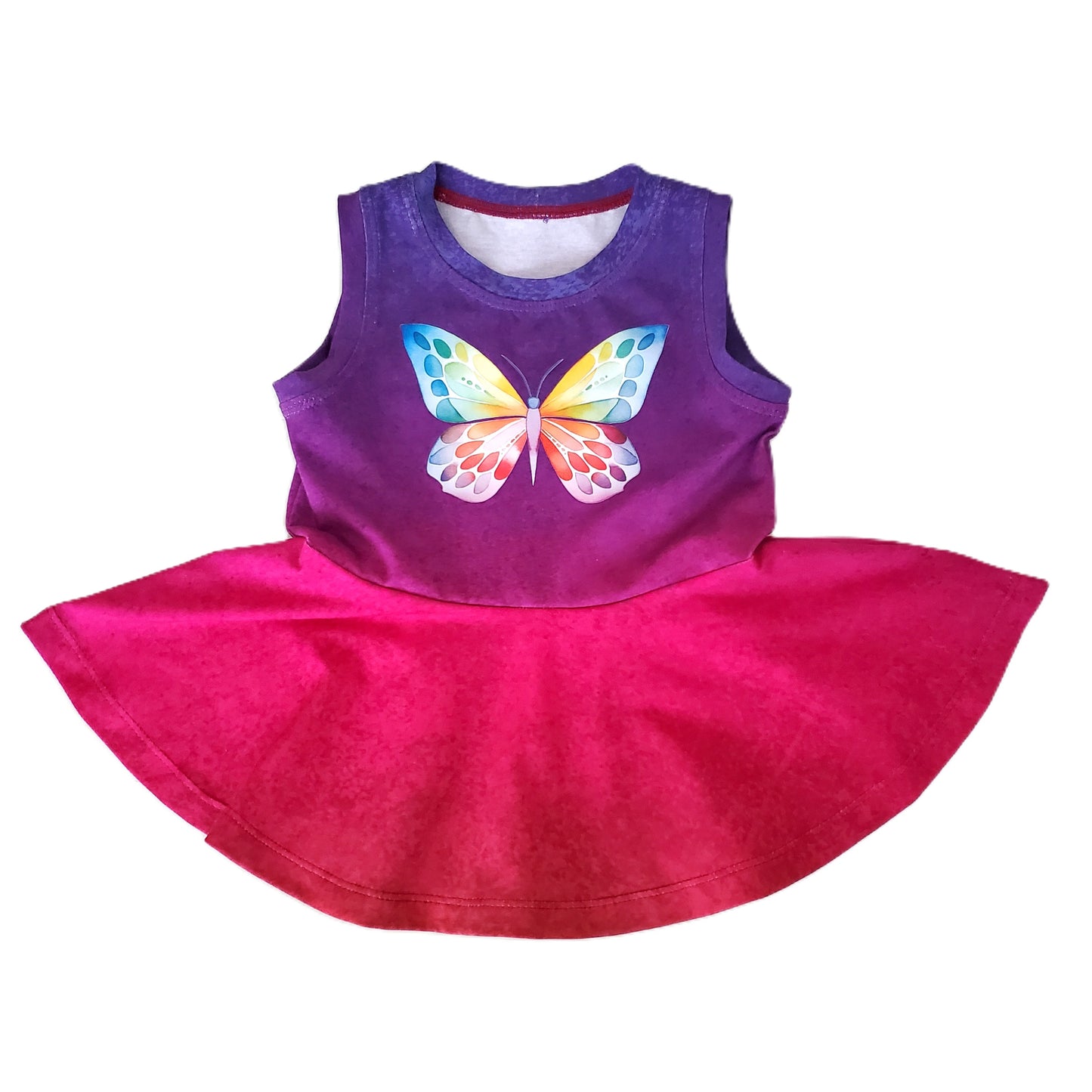 Rainbow Butterfly Peplum Top for Children