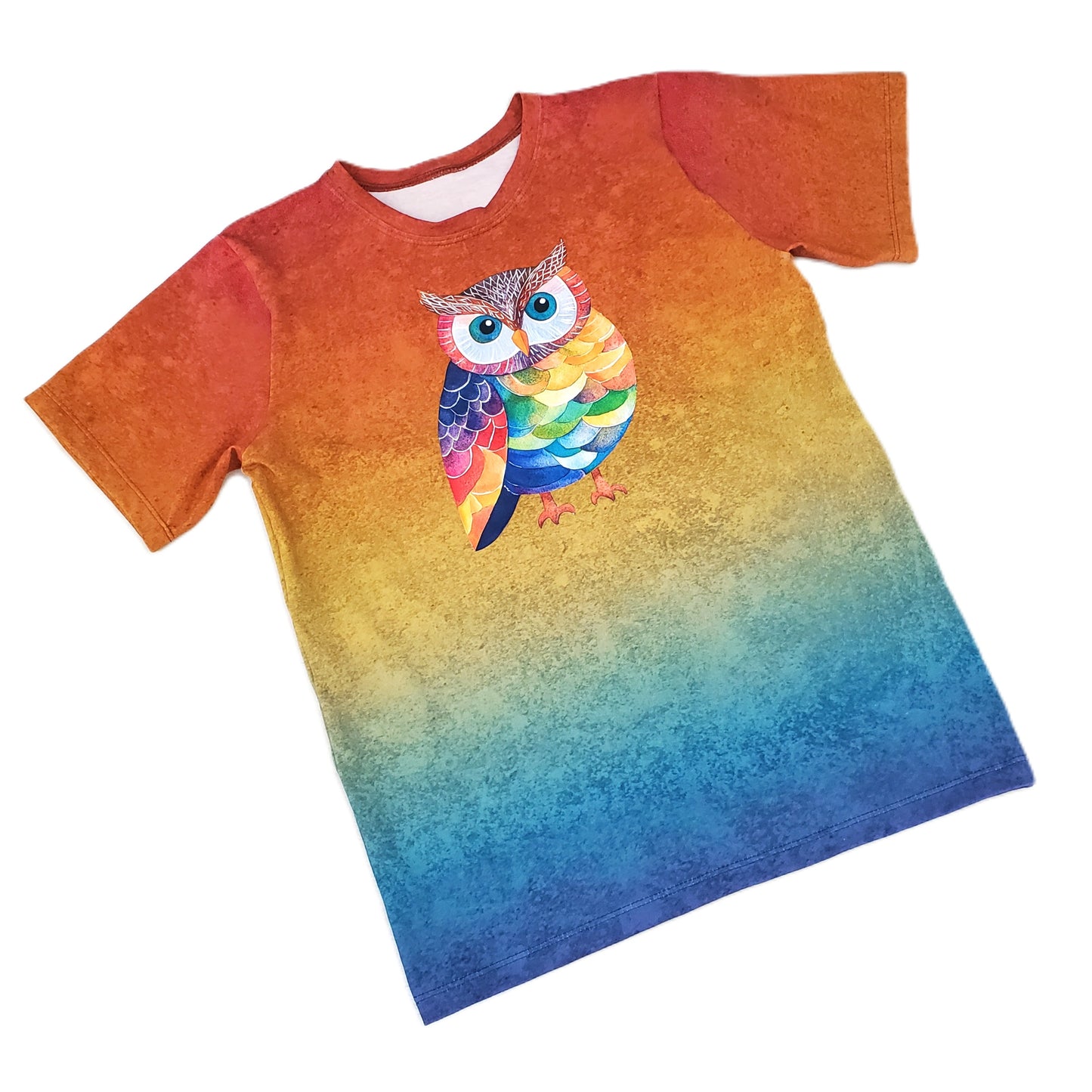 Rainbow Owl Tee Shirt for Kids