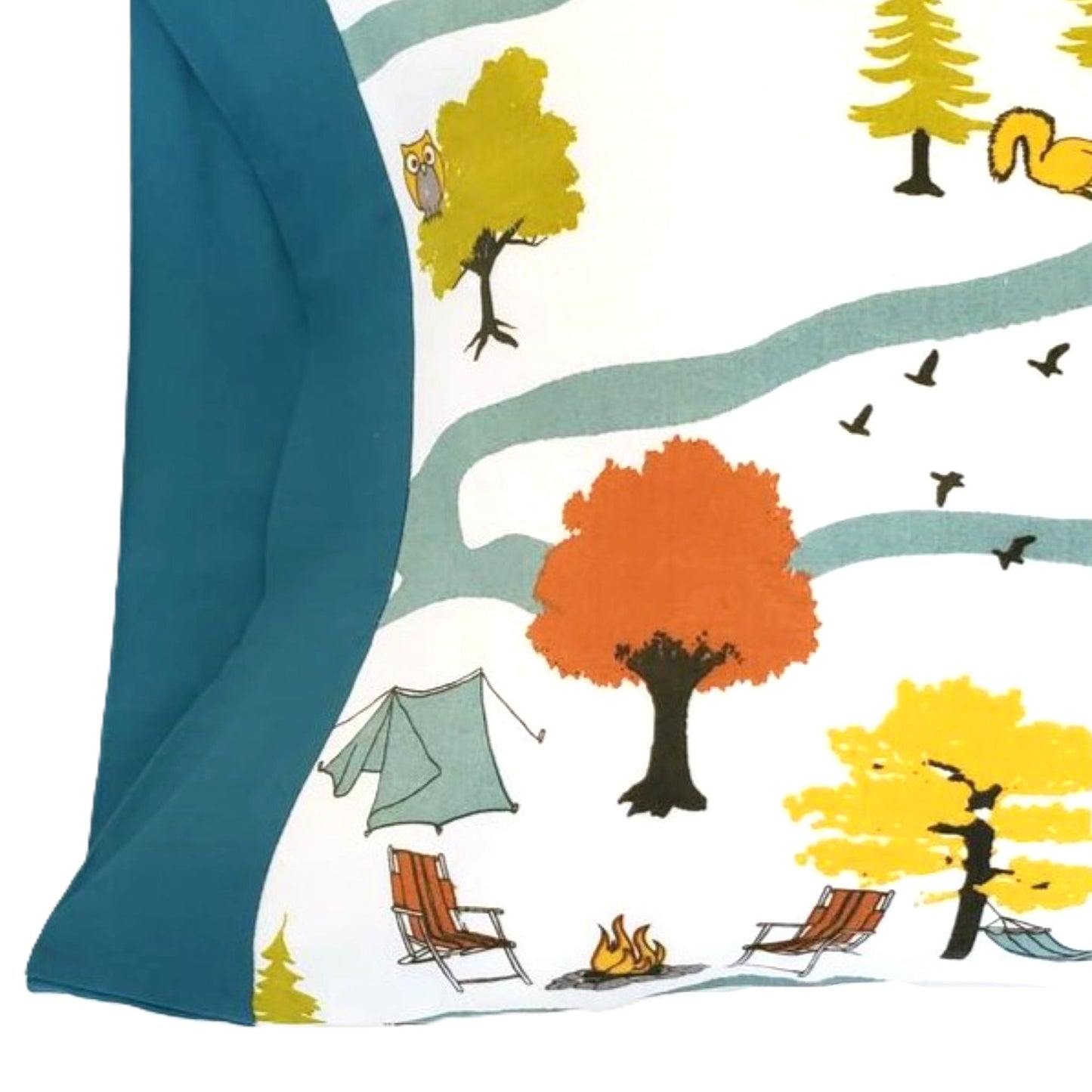 Organic Pillowcases with Camping Themes in a Variety of Sizes