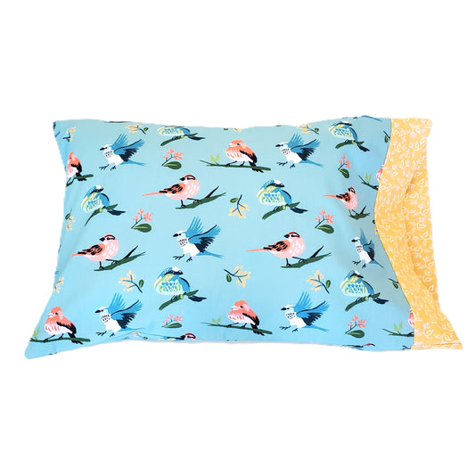 Organic Cotton Pillowcases in Bird Print in  a Variety of Sizes