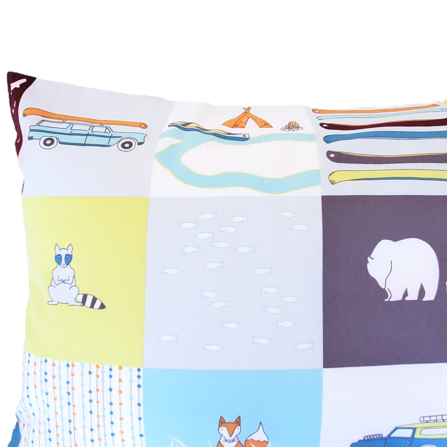 Organic Pillowcases with Camping Themes in a Variety of Sizes