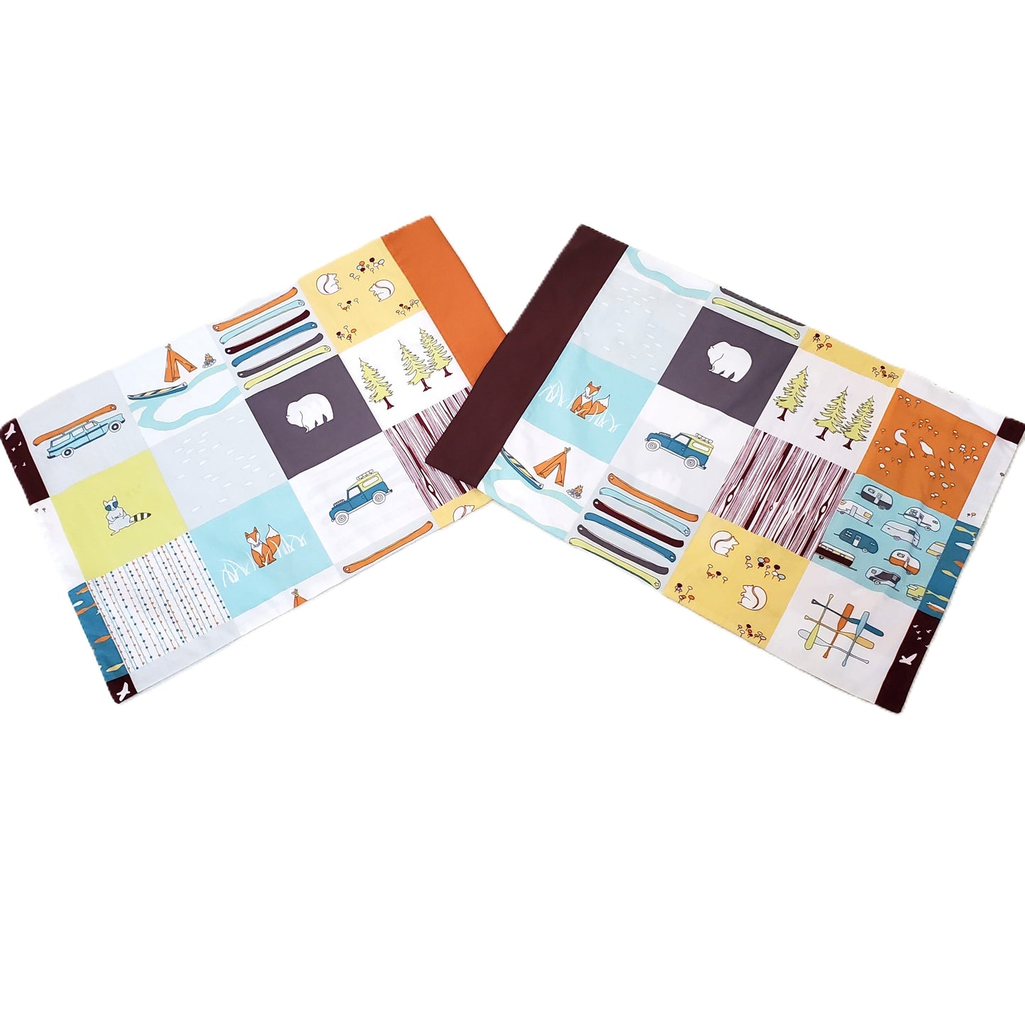 Organic Pillowcases with Camping Themes in a Variety of Sizes
