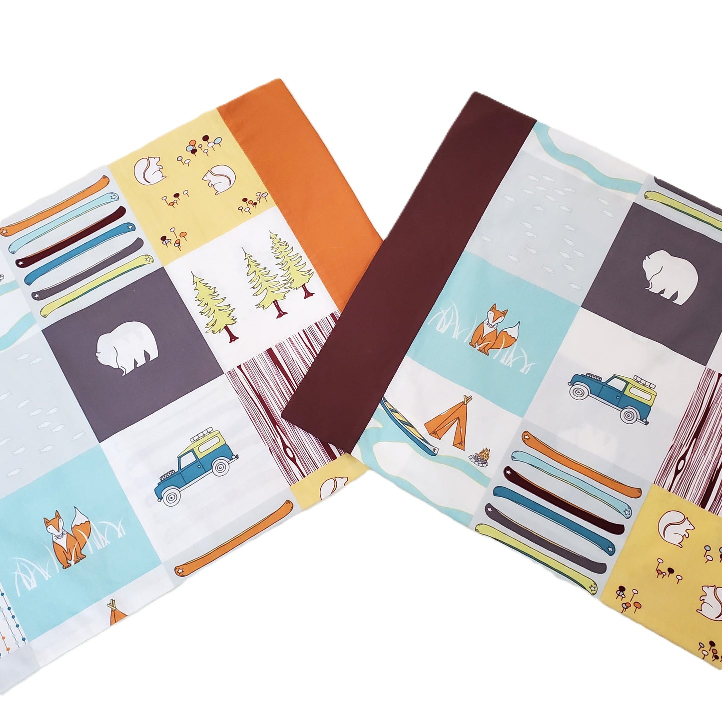 Organic Pillowcases with Camping Themes in a Variety of Sizes