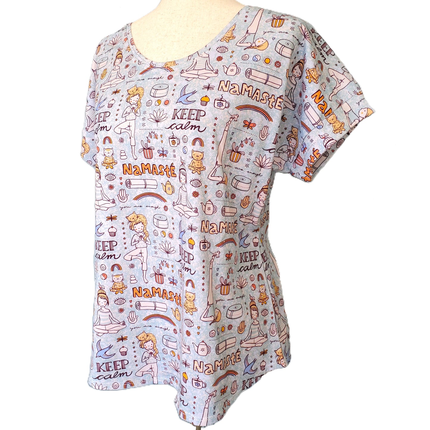 Yoga & Cats Tee Shirt for Women