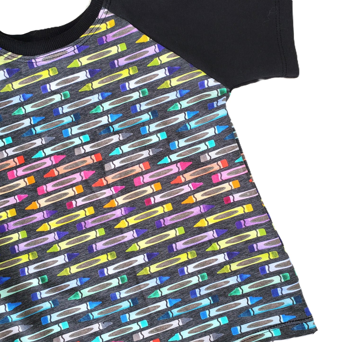 Children's Crayon Print Shirt in Organic Cotton Jersey
