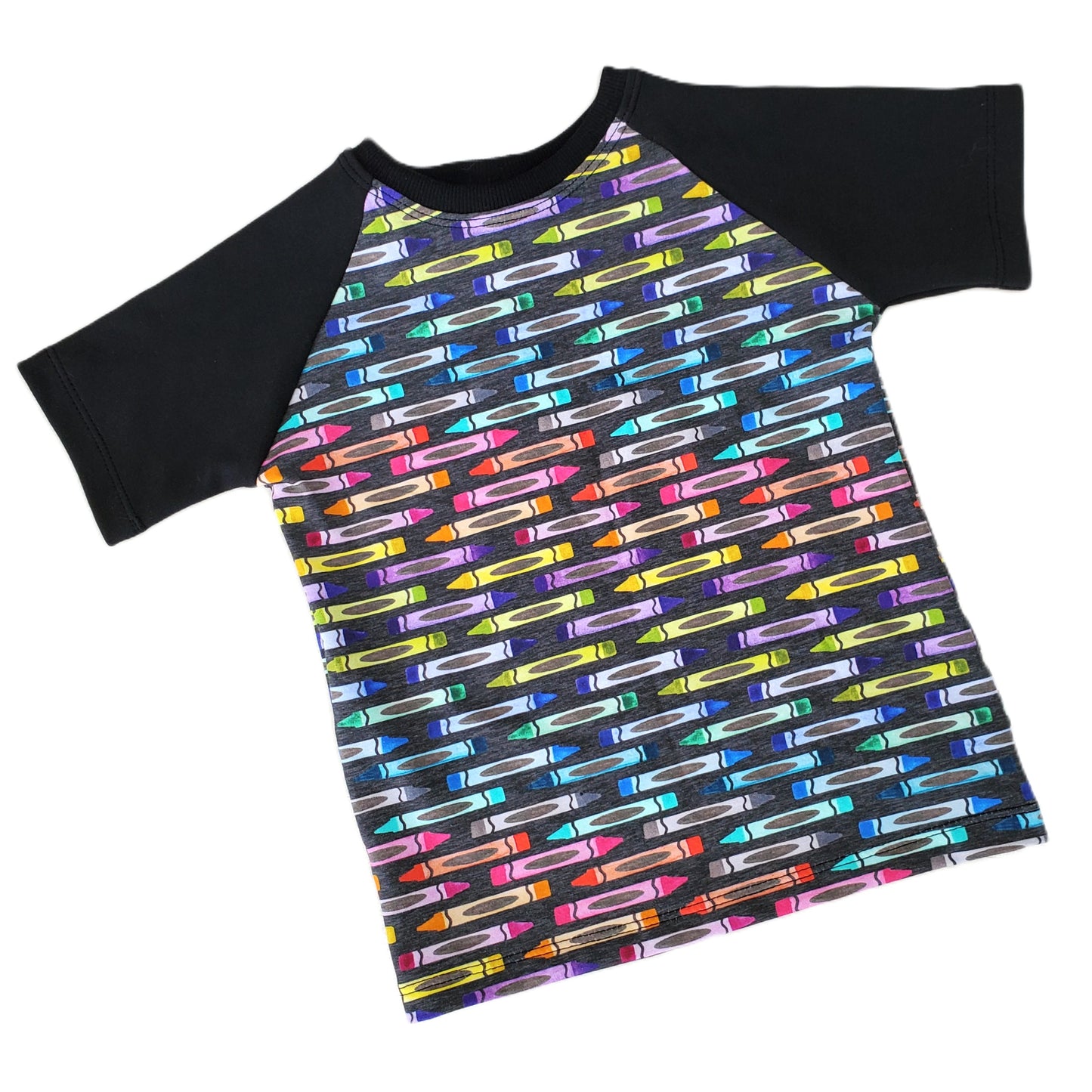 Children's Crayon Print Shirt in Organic Cotton Jersey