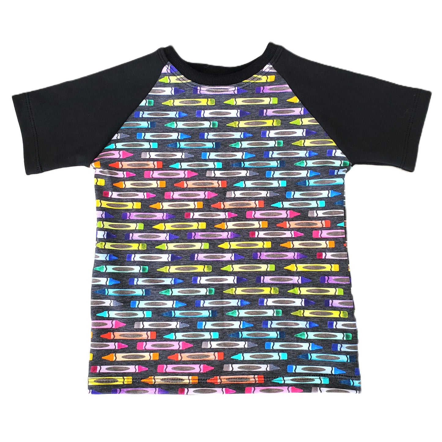 Children's Crayon Print Shirt in Organic Cotton Jersey
