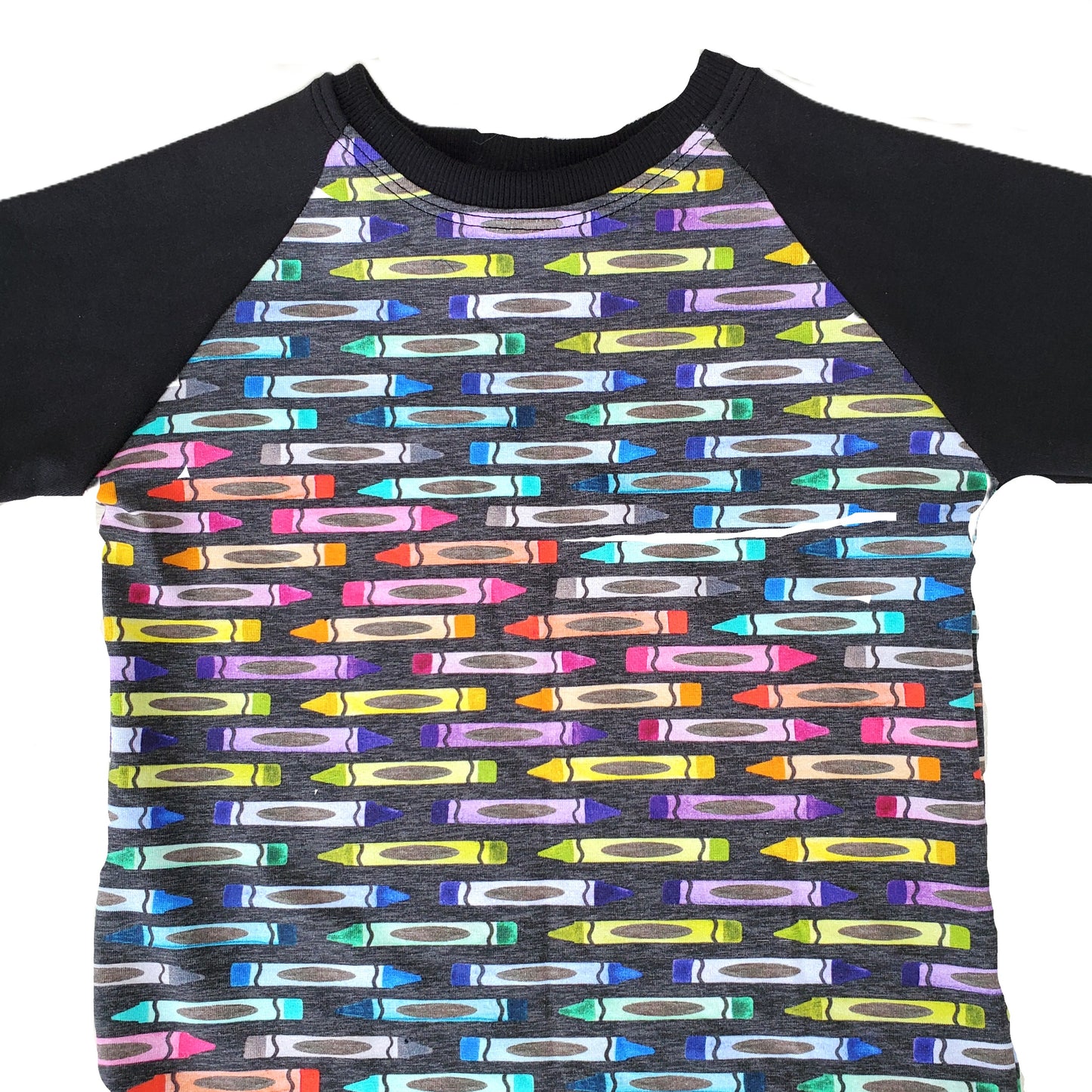 Children's Crayon Print Shirt in Organic Cotton Jersey