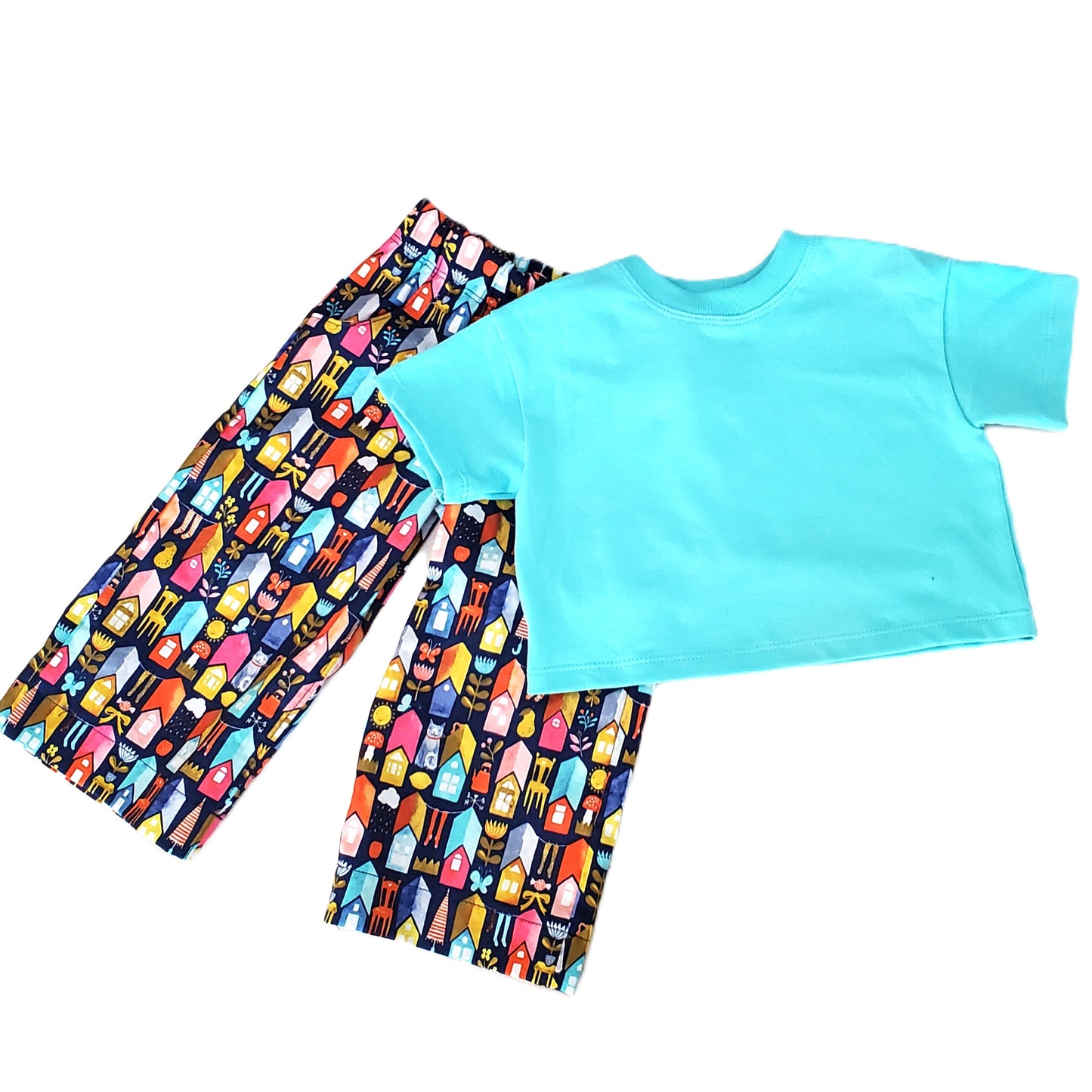 Children's Wide Legged Pants & Tee Set