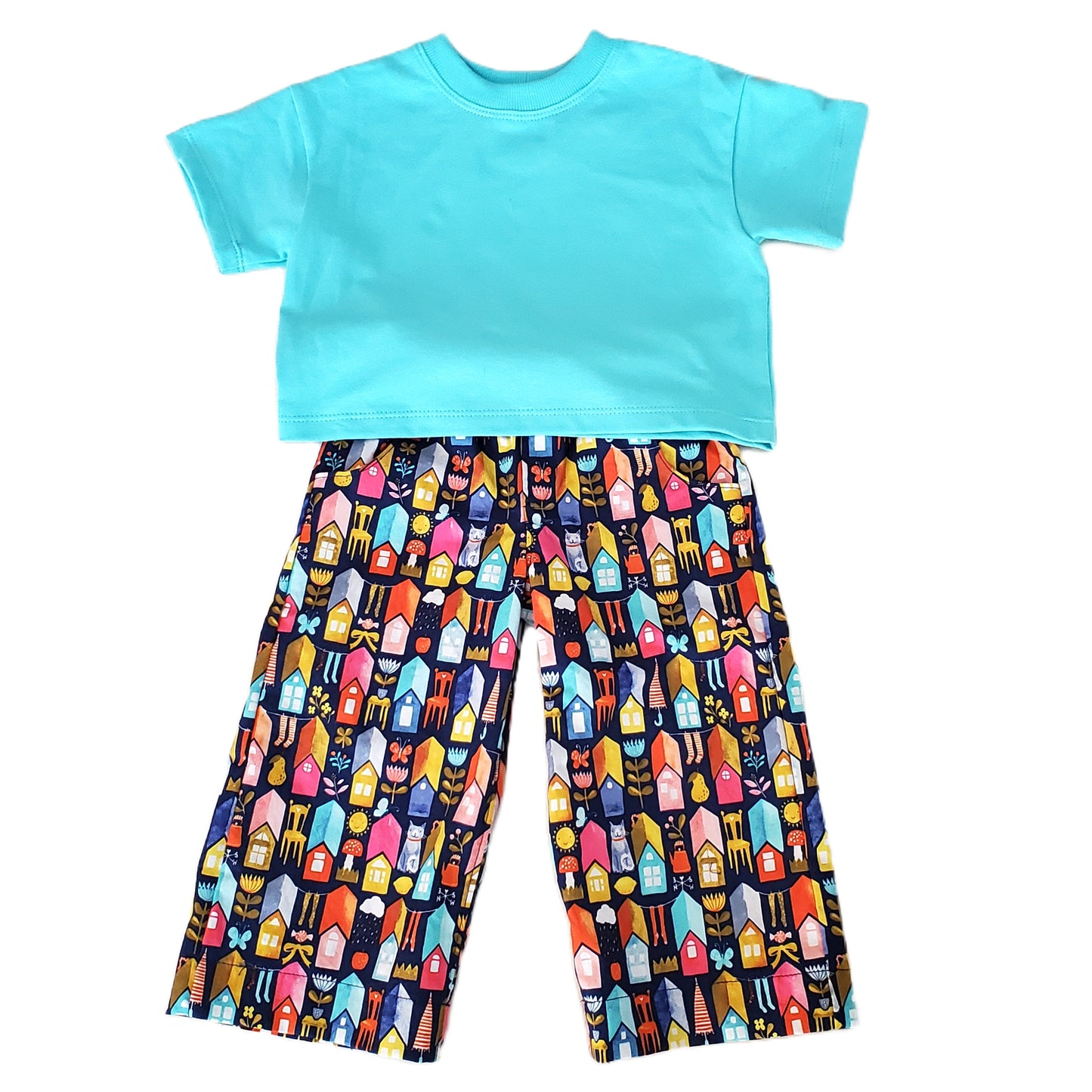 Children's Wide Legged Pants & Tee Set