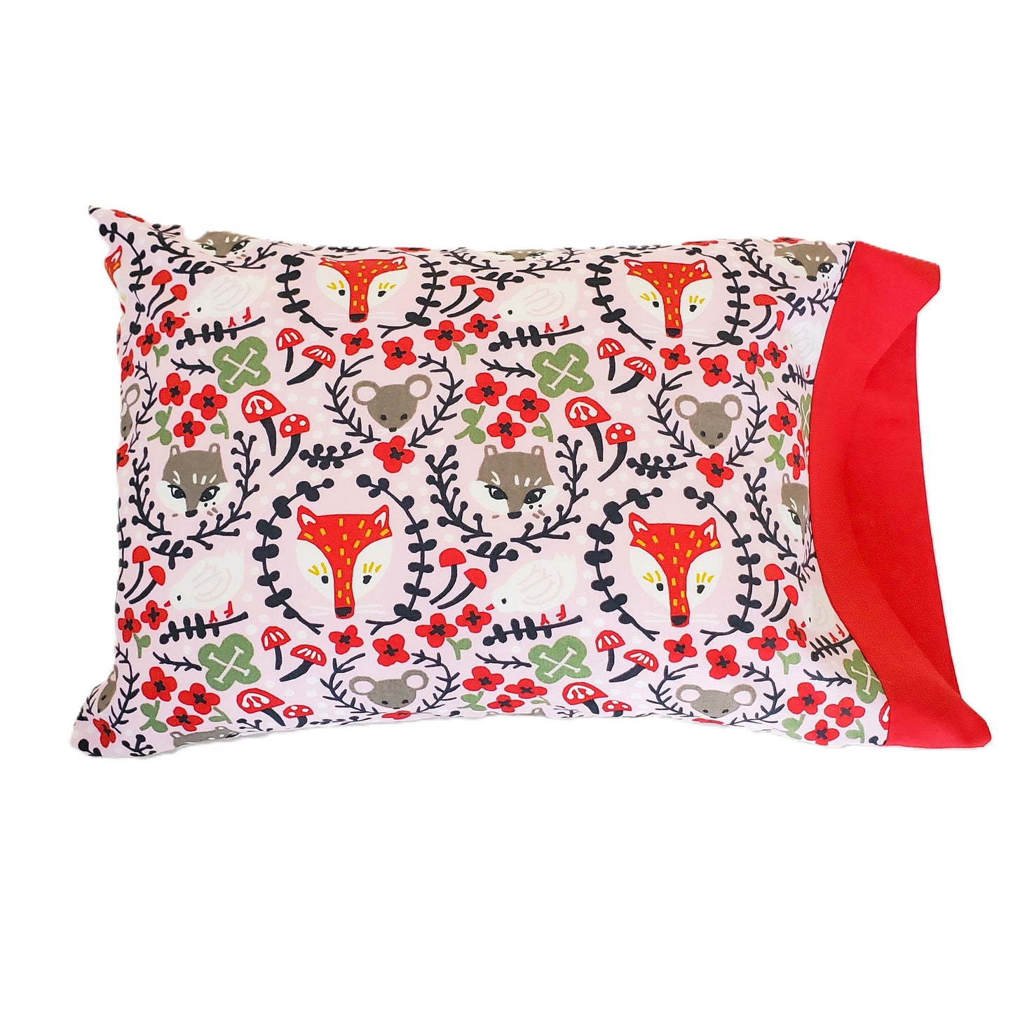 Foxes & Woodland Animal Pillowcases in Organic Cotton and a Variety of Sizes