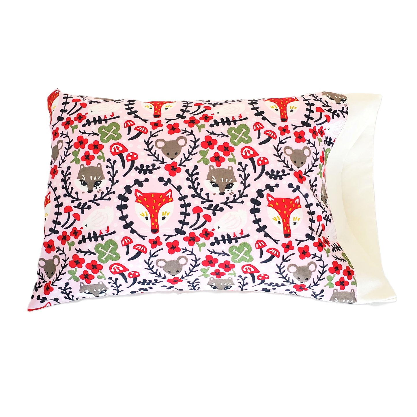 Foxes & Woodland Animal Pillowcases in Organic Cotton and a Variety of Sizes