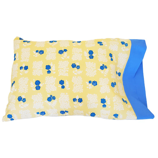 Organic Cotton Pillowcases in Springy Yellow or Pink Floral