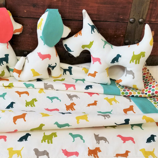 Organic Cotton Baby Blanket & Toddler Blanket with Dogs