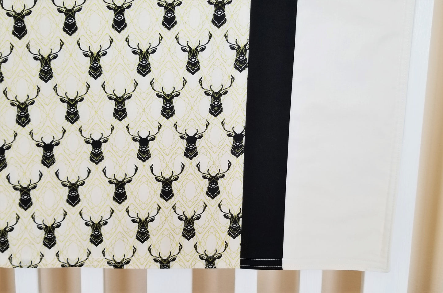 Organic Cotton Farmhouse Baby Blanket with Elk or Blossoms