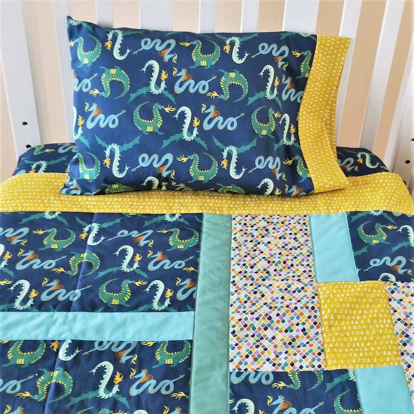 Dragon Baby & Toddler Quilt in Organic Cotton
