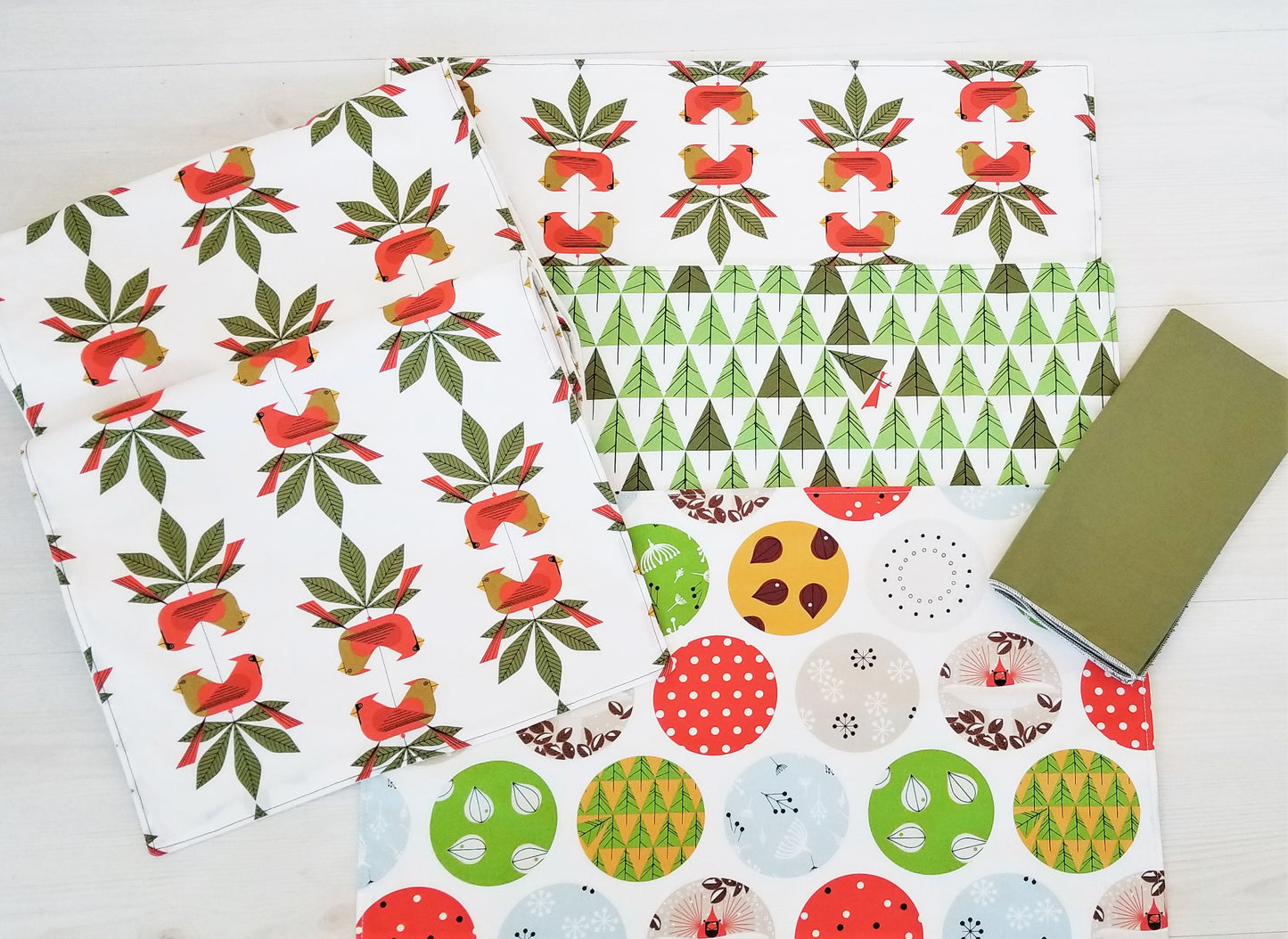 Holiday & Christmas Organic Cotton Placemats in Charlie Harper Prints