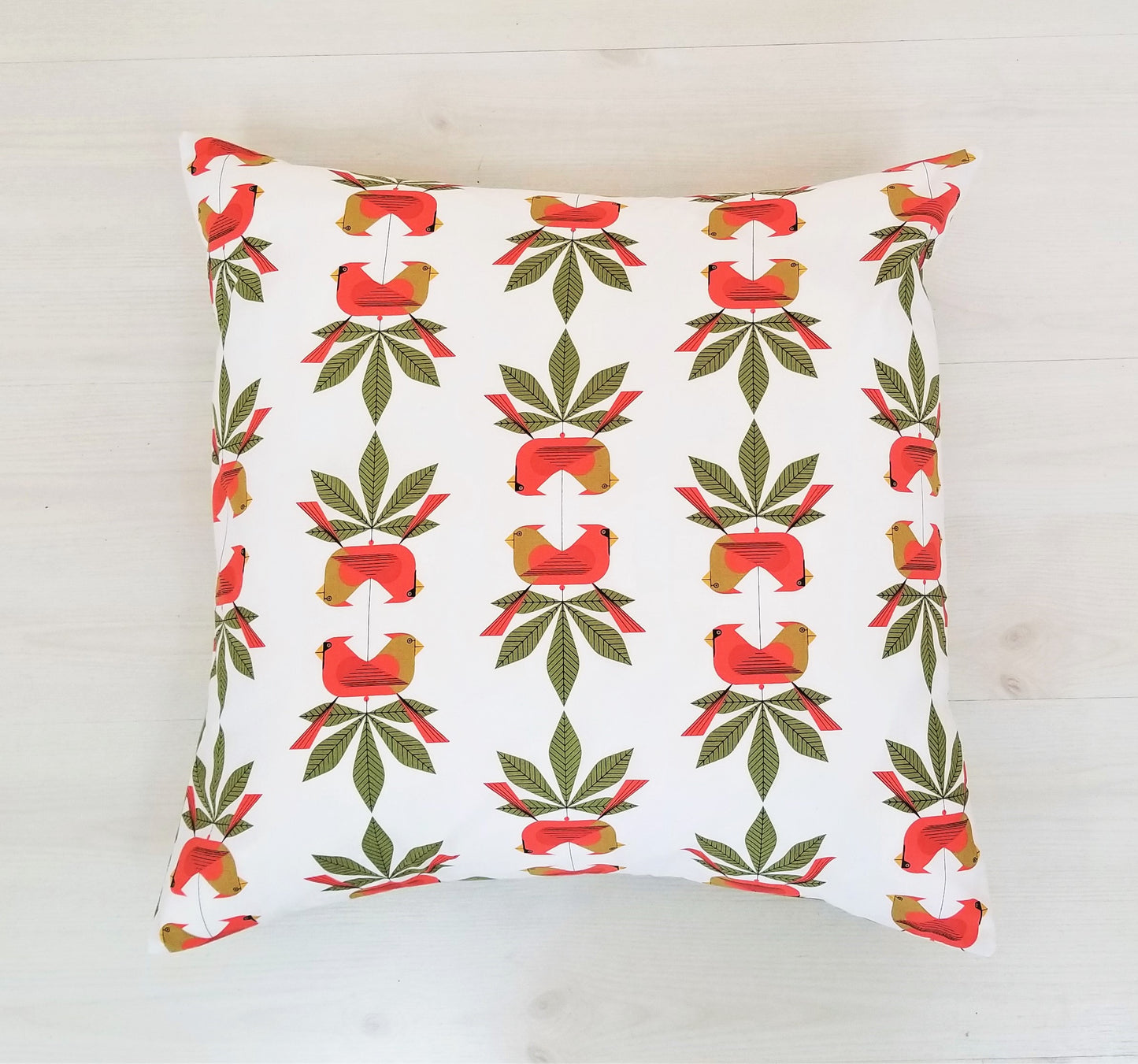 Cardinal Accent Pillows in Charley Harper Prints