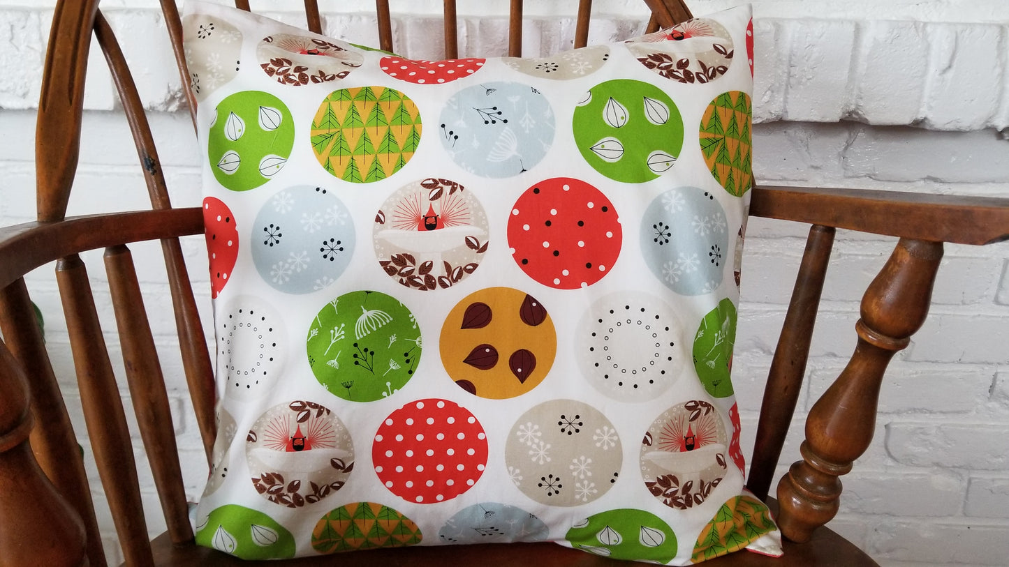 Holiday & Christmas Accent Pillow Covers in Assorted Cardinal Prints