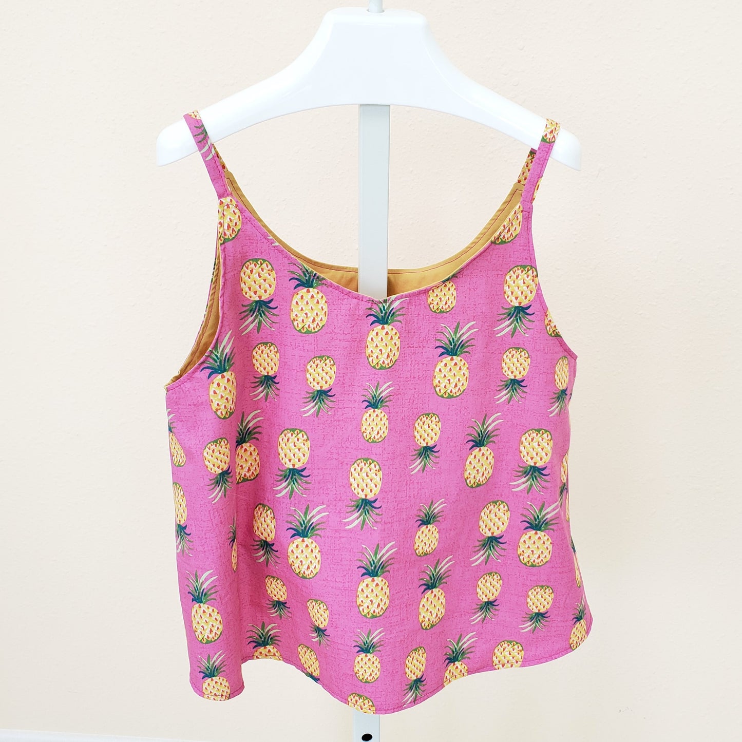 Women's, Girl's & Toddler's Sleeveless Shirt in Pineapple Print