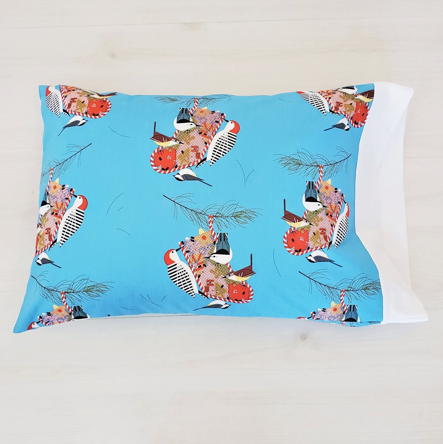 Organic Cotton Toddler Pillowcase in Charley Harper Holiday Prints