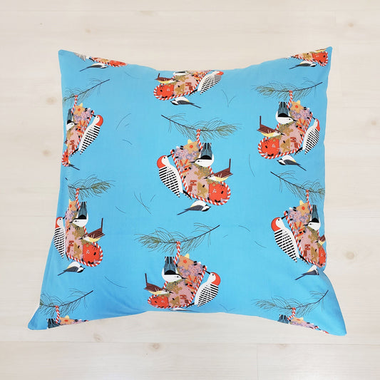 Charley Harper Birds in Winter Throw Pillow Cover in Organic Cotton