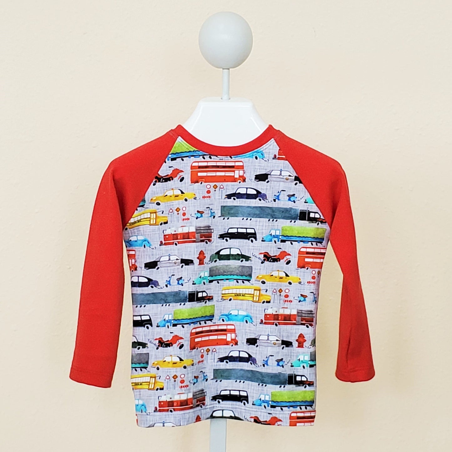 Organic Cotton Boy's Tee Shirt with Cars & Trucks
