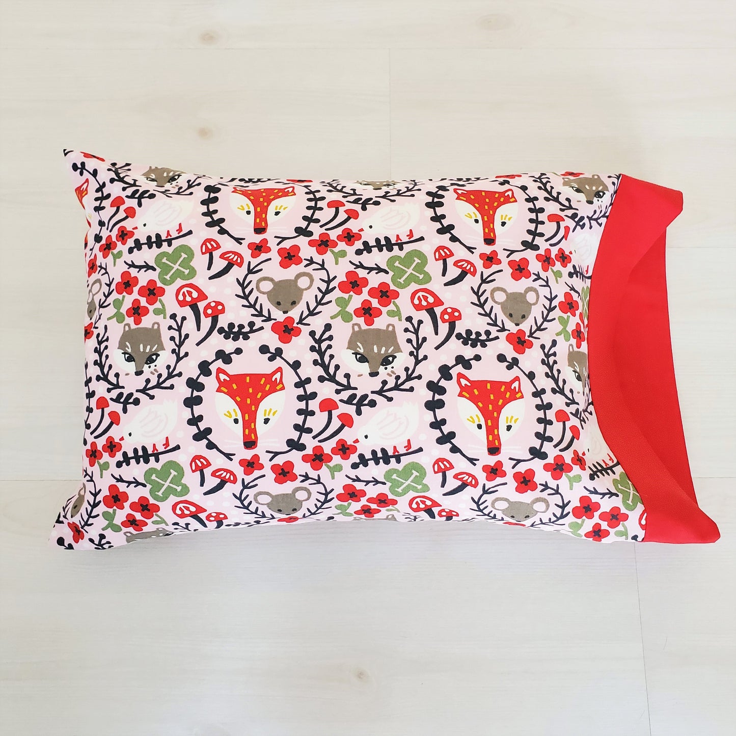 Organic Cotton Toddler and Travel Pillowcases in Assorted Folk Prints