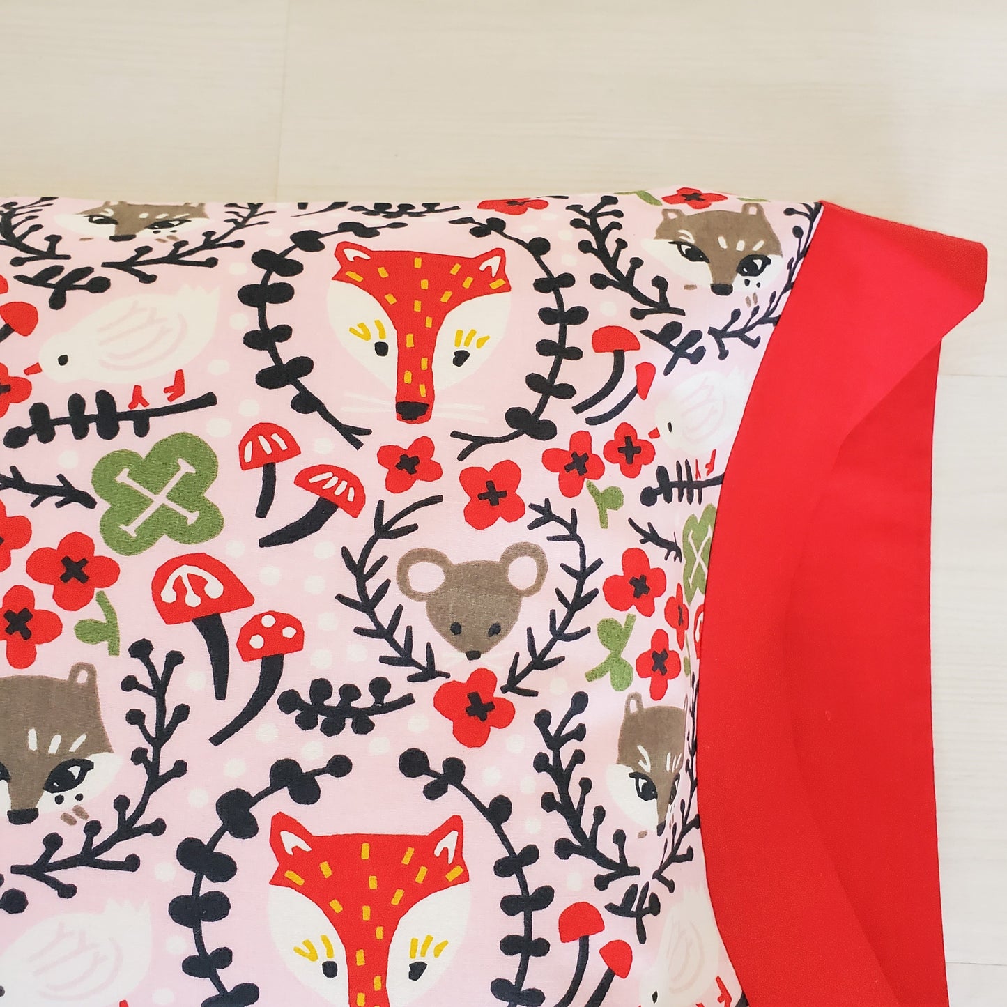 Foxes & Woodland Animal Pillowcases in Organic Cotton