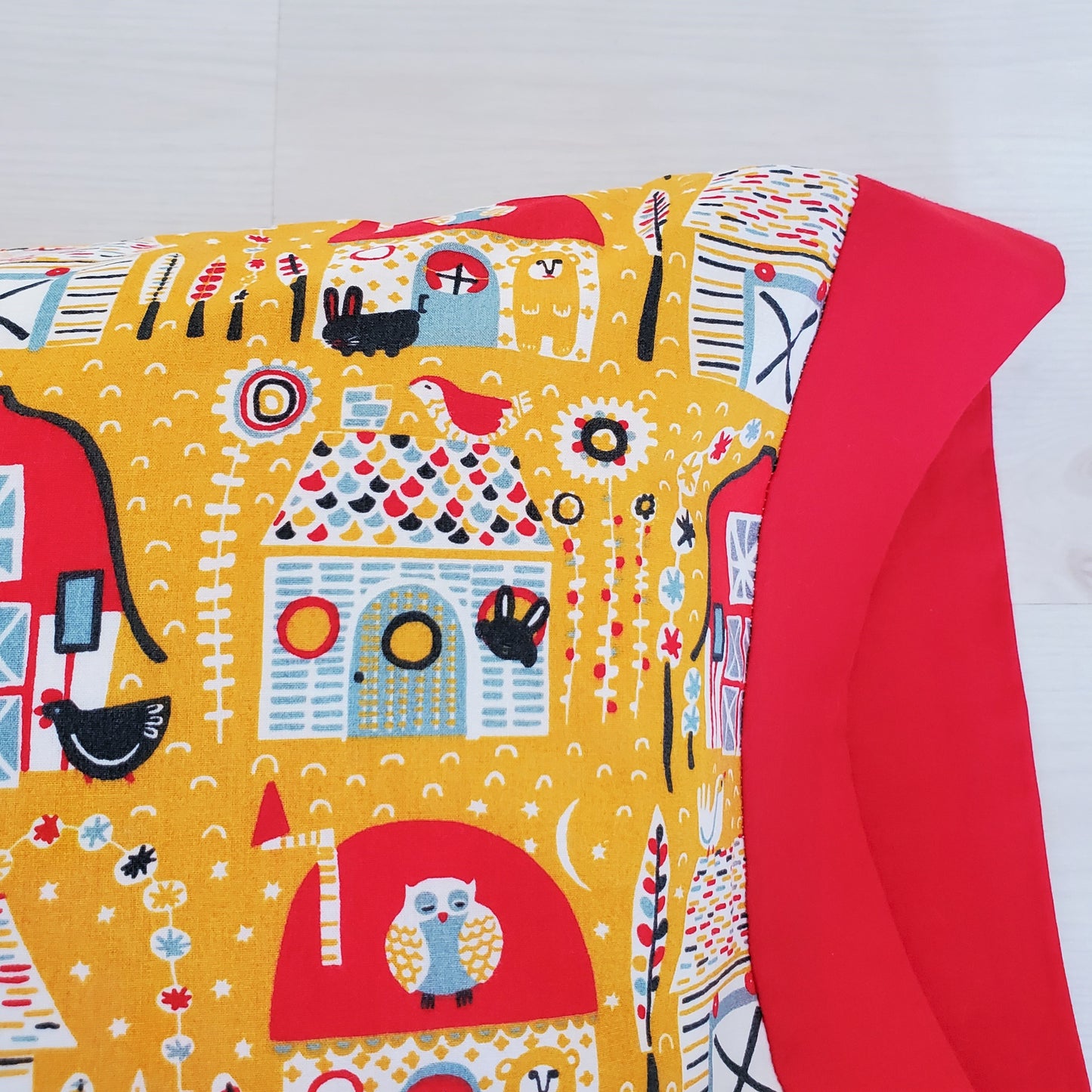 Organic Cotton Toddler and Travel Pillowcases in Assorted Folk Prints
