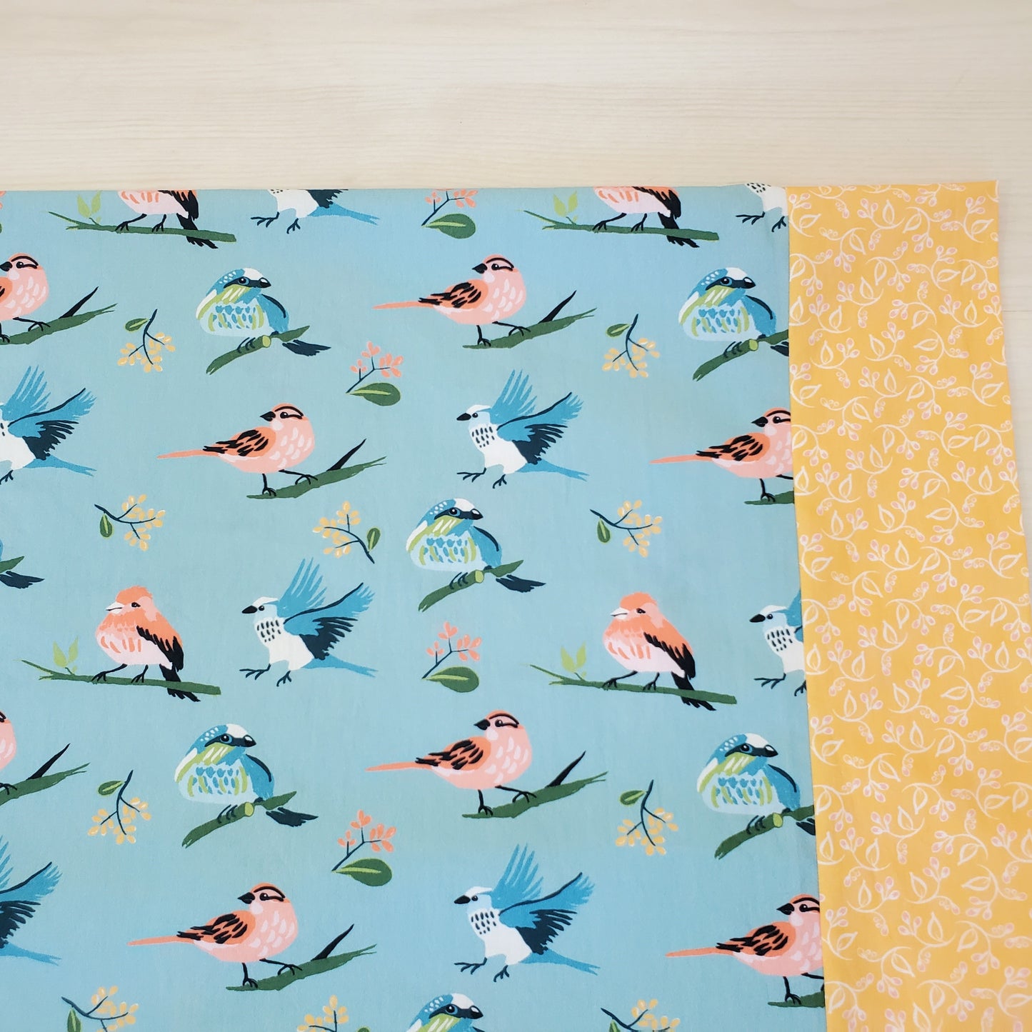 Organic Cotton Pillowcases in Bird Print