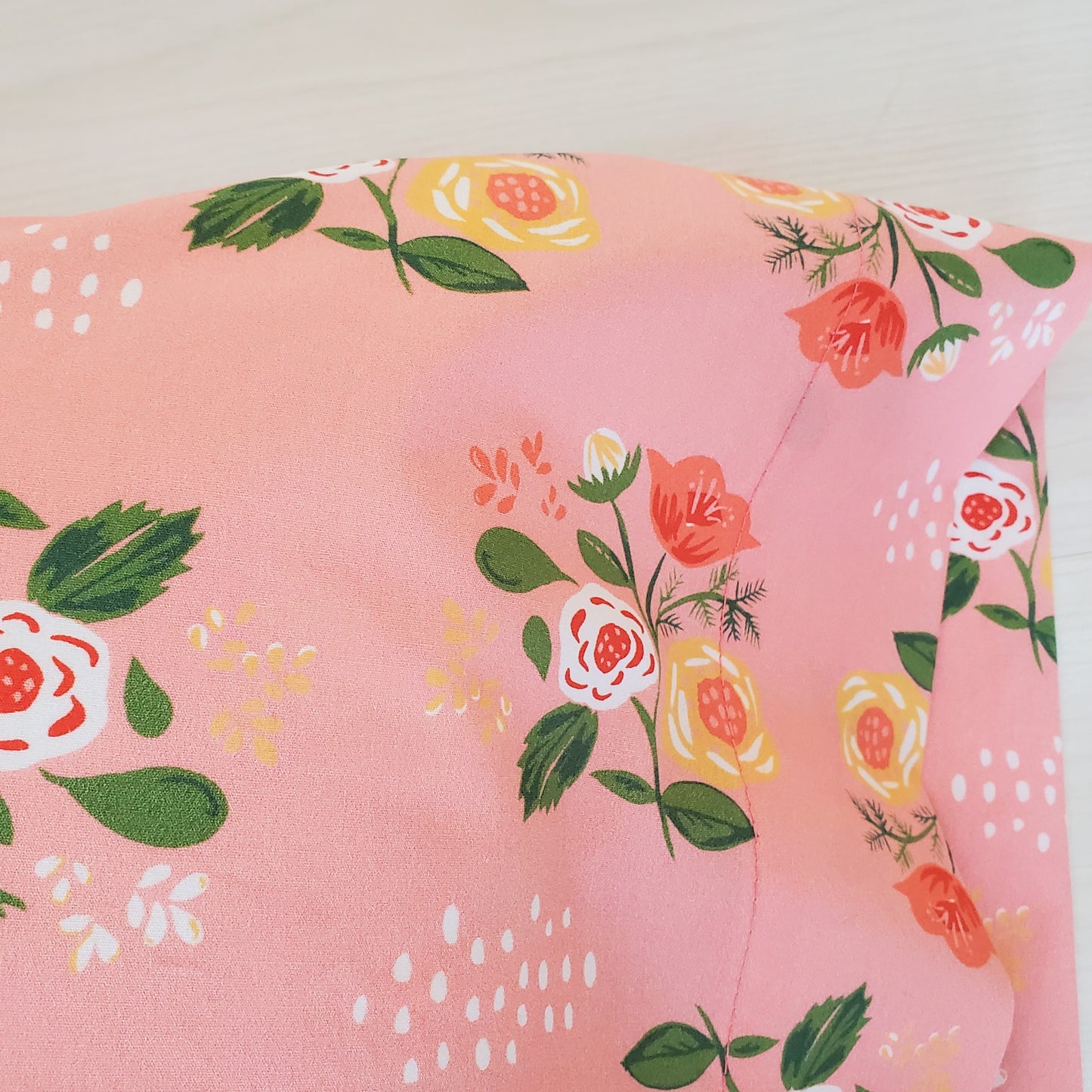 Pink Floral Organic Cotton Pillowcases