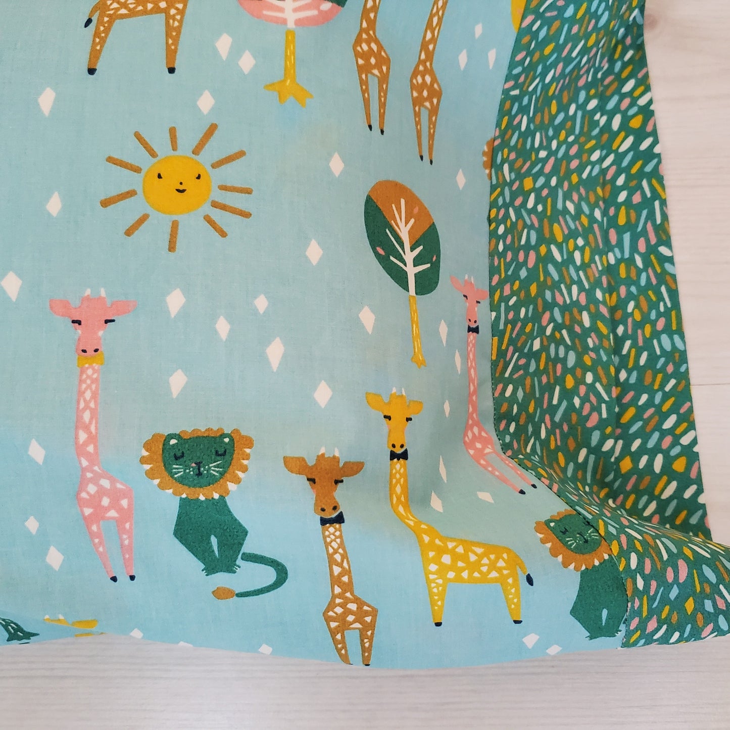 Organic Cotton Pillowcases in Lion and Giraffe Print