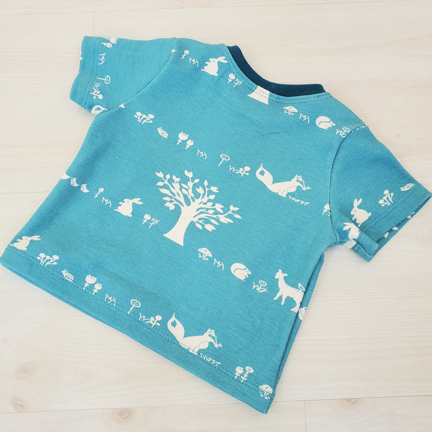 Organic Cotton Spring Tee Shirt with Woodland Animals