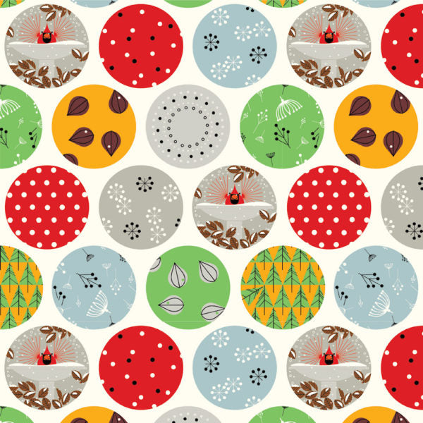 Holiday & Christmas Organic Cotton Placemats in Charlie Harper Prints
