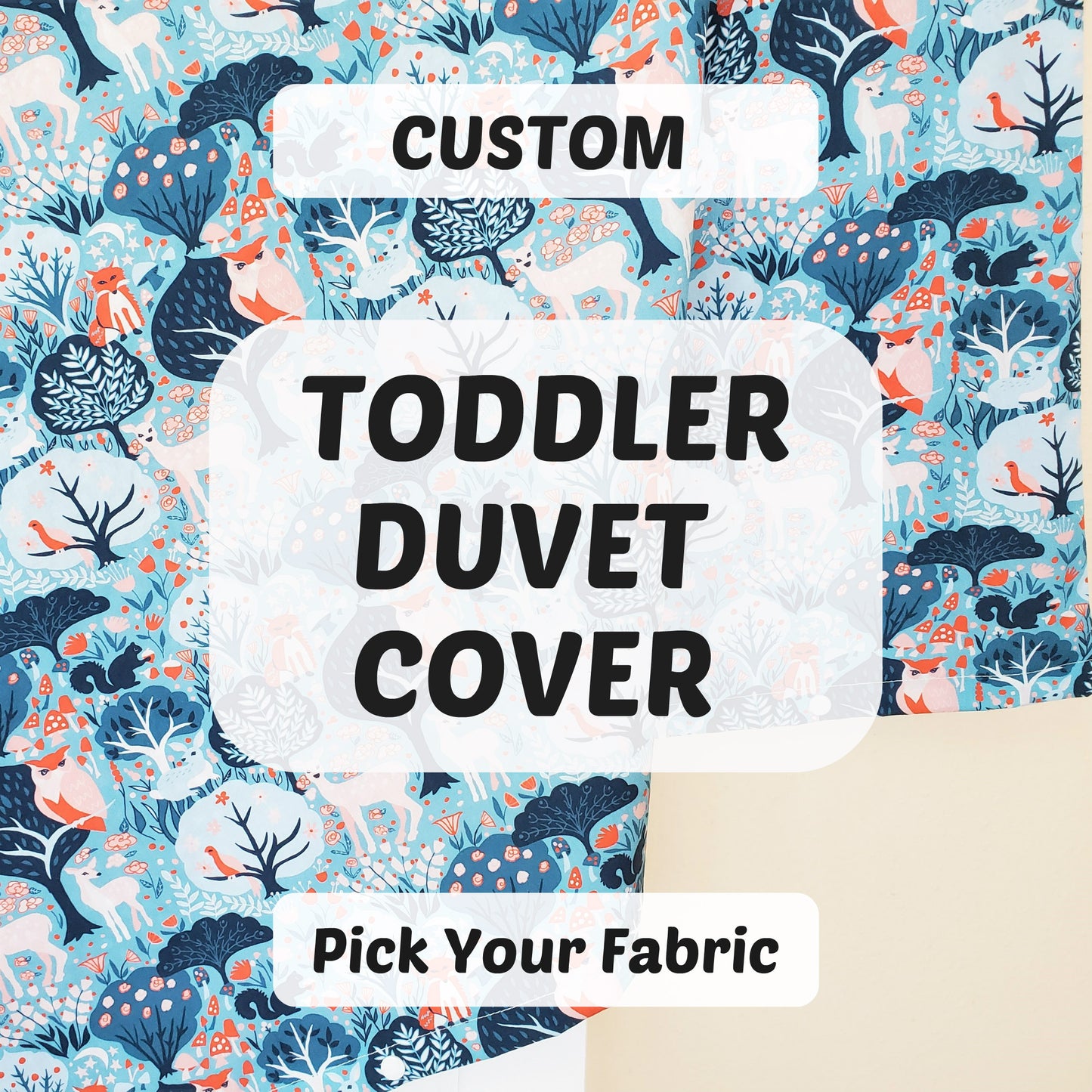 Custom Organic Cotton Toddler Duvet Cover