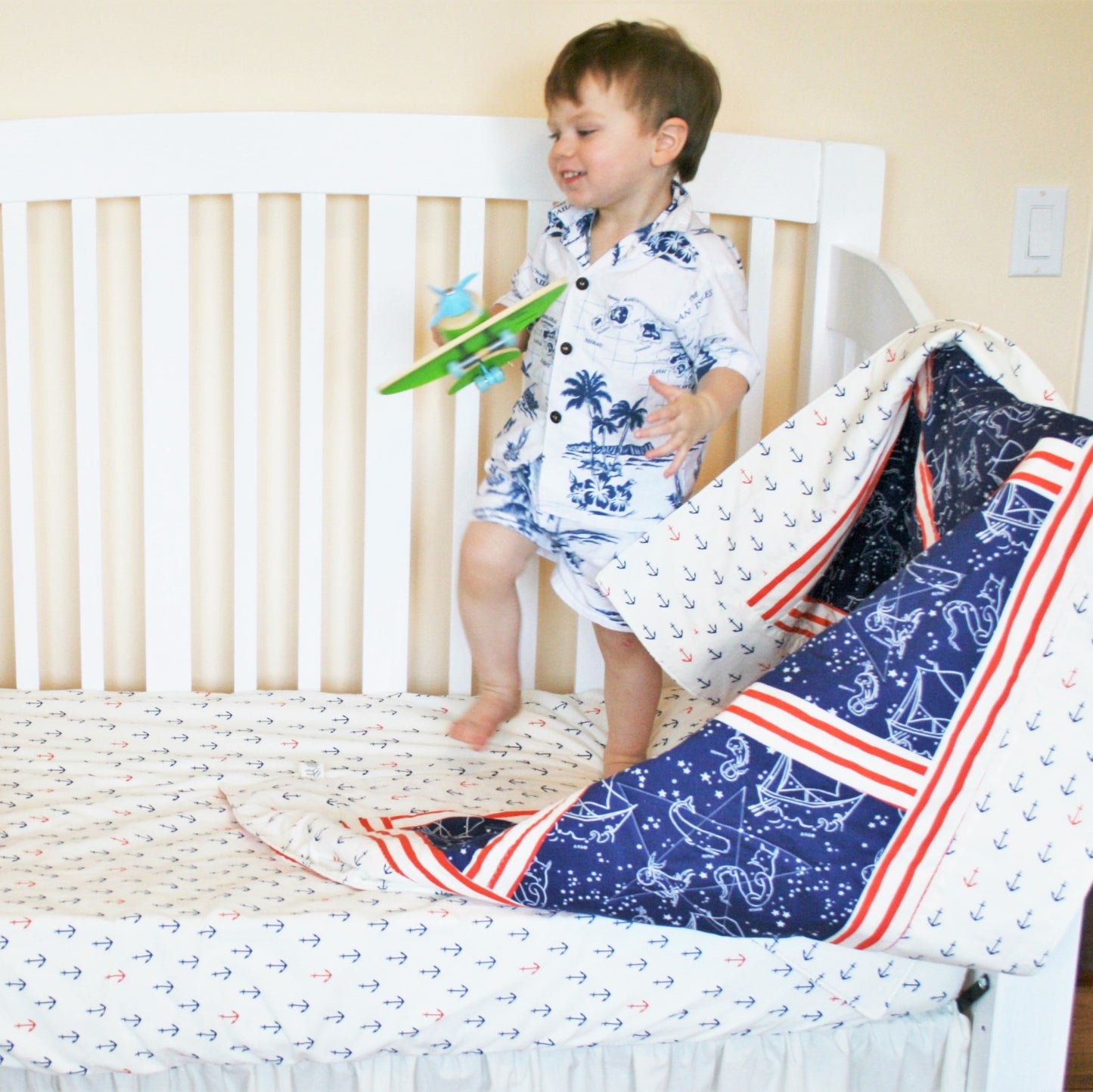 Nautial Baby & Toddler Quilt in Organic Cotton