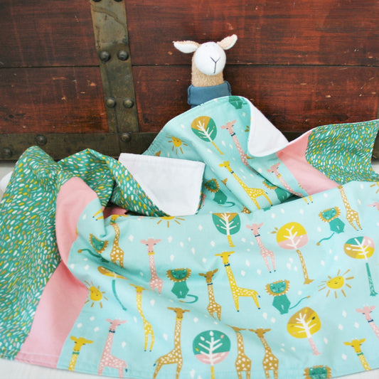 Giraffes & Lions Organic Cotton Baby & Toddler Blanket