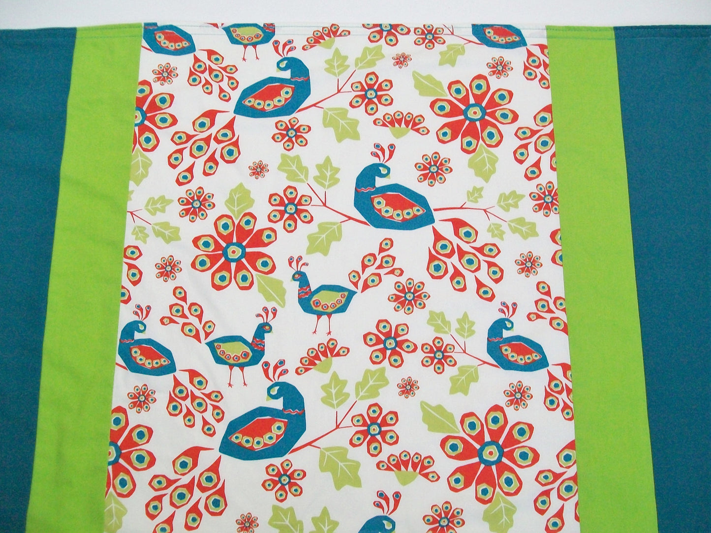 Peacock Baby & Toddler Blanket in Organic Cotton