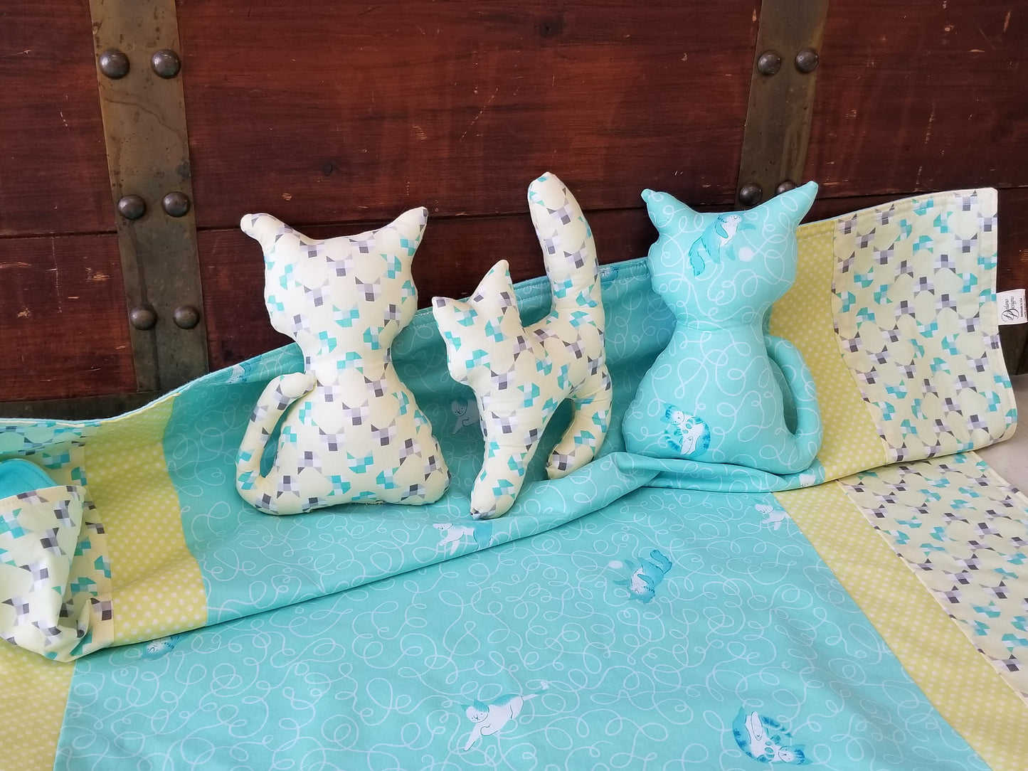 Organic Baby Blanket & Toddler Blanket with Cats