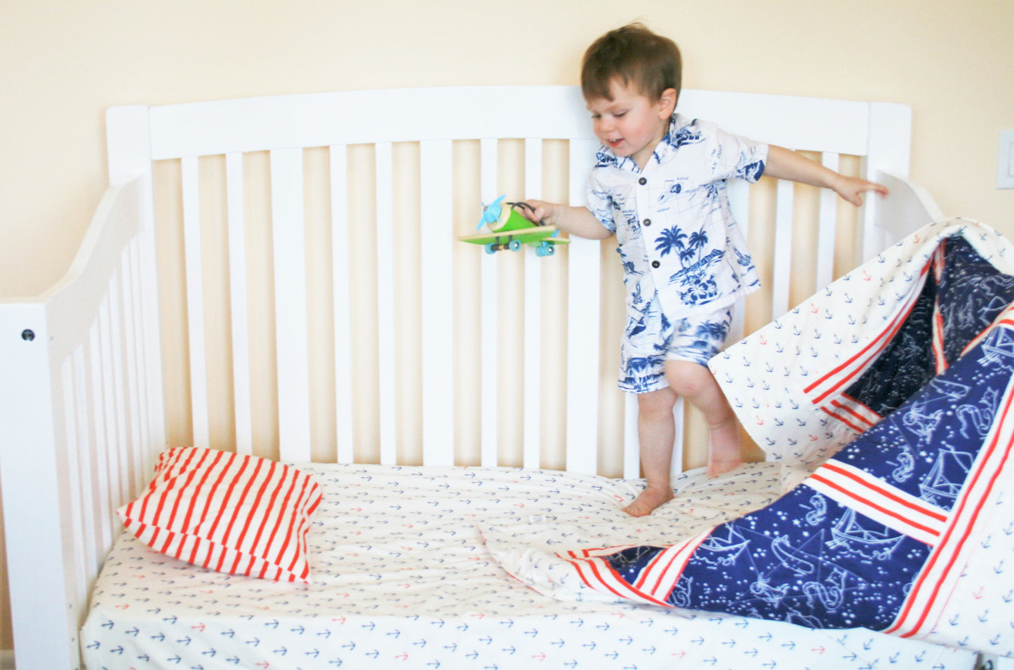 Nautial Baby & Toddler Quilt in Organic Cotton